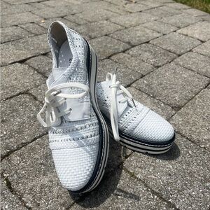 Italian White Woven Shoes -  Great For Spring
